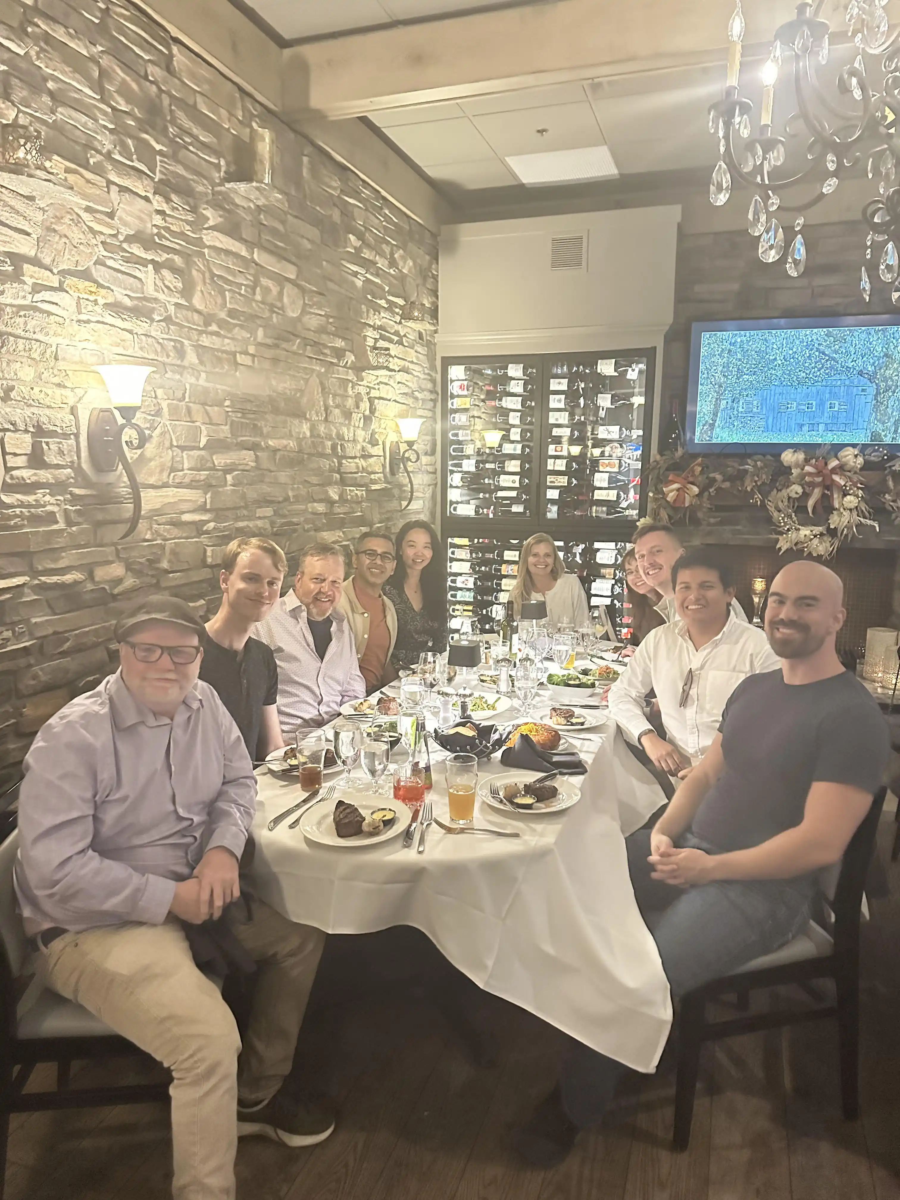 Concrete software team dinner